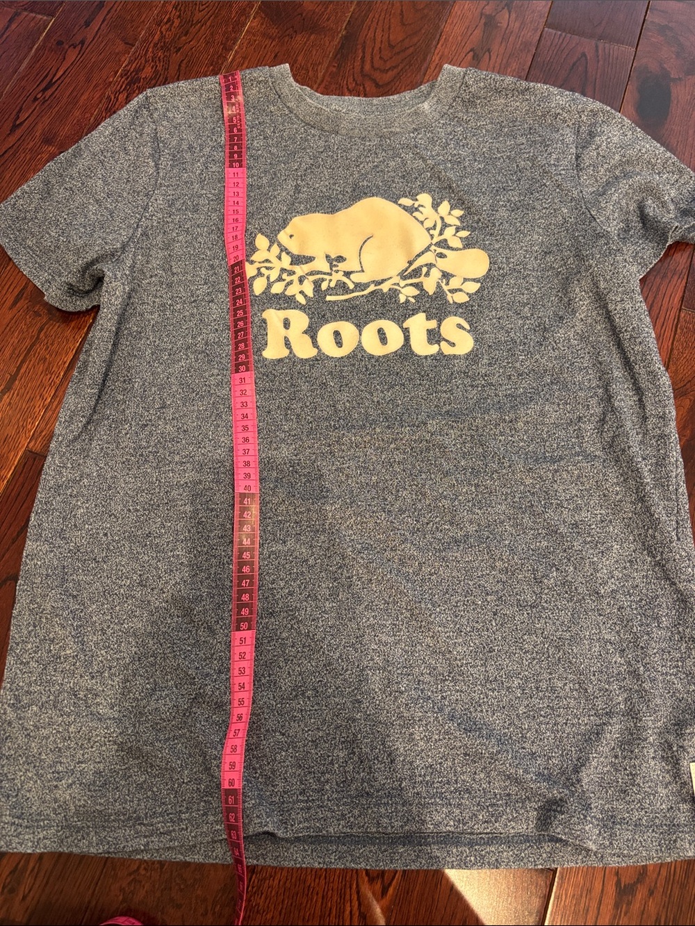 Roots Kids Heather Gray Tee with Yellow Beaver Logo